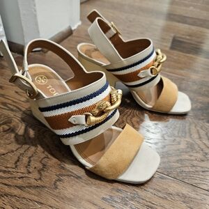 Tory Burch Multicolor Striped Sandals